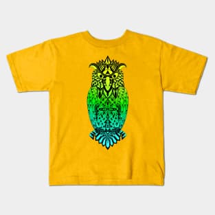 mexican owl in wise pattern ecopop Kids T-Shirt